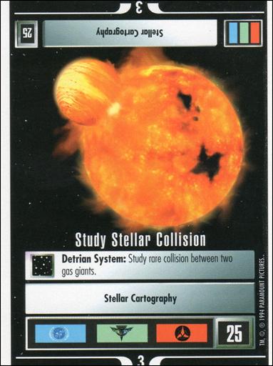 Star Trek: Premiere Unlimited (Base Set) card 191 Study Stellar Collision