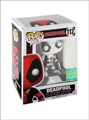 POP! Marvel figure 112-C White Deadpool (Thumbs Up) (Summer Convention)