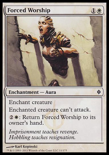 Magic the Gathering: New Phyrexia card 11 Forced Worship