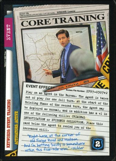 X-Files: The Truth Is Out There (Base Set) card XF97-0307v2 Core Training