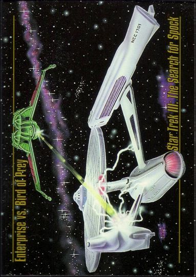 Star Trek Master Series: Series 1 (Base Set) card 54 Enterprise vs Bird of Prey