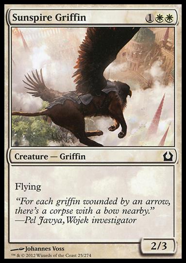 Magic the Gathering: Return to Ravnica (Base Set) card 25 Sunspire Griffin