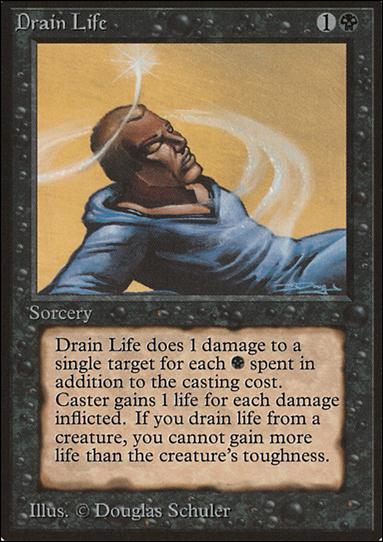 Magic the Gathering: Limited Edition Beta (Base Set) card 106 Drain Life