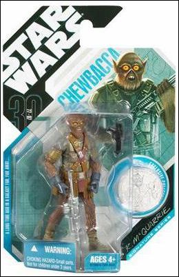 Star Wars: 30th Anniversary Collection 3 3/4" Action Figures (2007) figure 21 Concept Chewbacca w/ Collector Coin