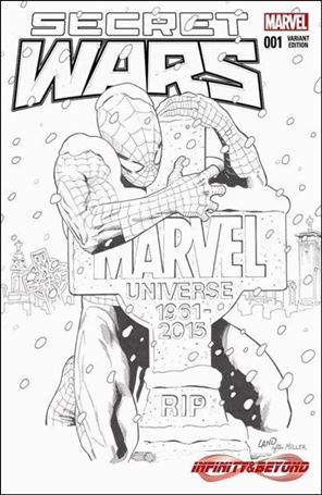 Secret Wars issue 1-SP Greg Land Infinity & Beyond Sketch Cover
