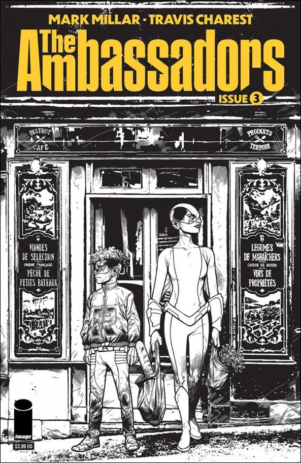 Ambassadors issue 3-B Travis Charest Doorway B&W Cover