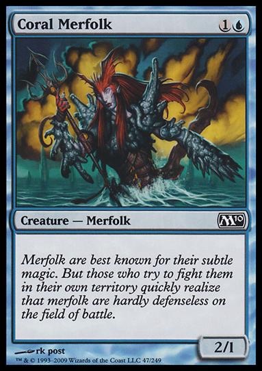 Magic the Gathering: 2010 Core Set (Base Set) card 47 Coral Merfolk
