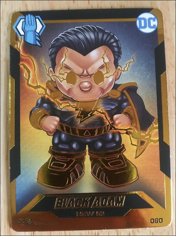 DC Comics Ooshies Collector Cards: Series 2 card 60 Black Adam: Gold Chase New 52 Foil 