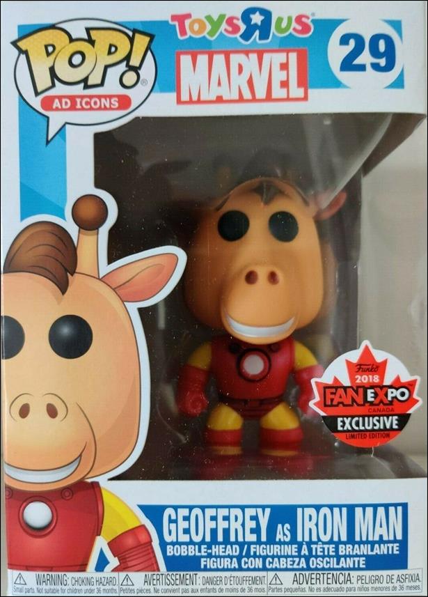 POP! Ad Icons figure 29 Geoffrey as Iron Man Fan Expo Exclusive