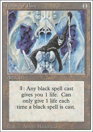 Magic the Gathering: Revised (Base Set) card 279 Throne of Bone