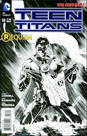Teen Titans (2011) issue 18-B 1:25 Black & White Cover