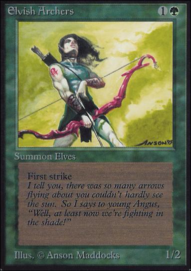 Magic the Gathering: Limited Edition Alpha (Base Set) card 191 Elvish Archers