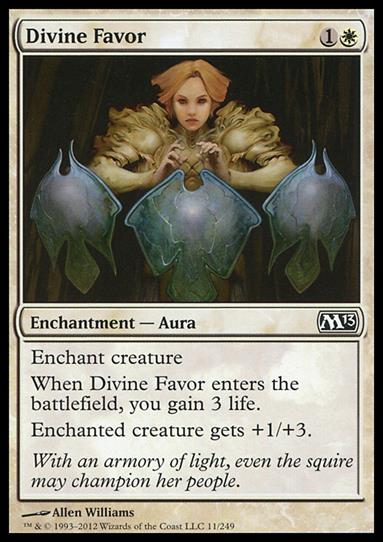 Magic the Gathering: 2013 Core Set (Base Set) card 11 Divine Favor