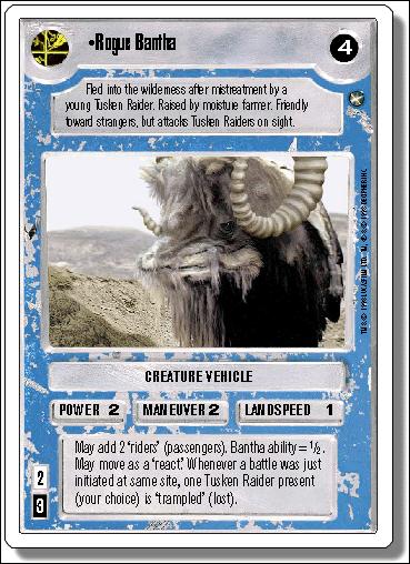 Star Wars: A New Hope Revised (Base Set) card 156 Rogue Bantha