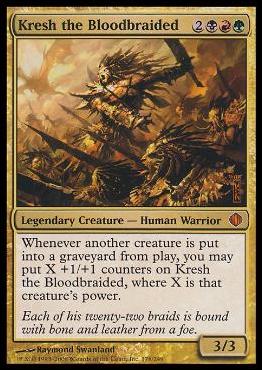 Magic the Gathering: Shards of Alara (Base Set) card 178 Kresh the Bloodbraided