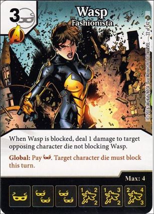 Marvel Dice Masters Civil War card 22 Wasp: Fasionista