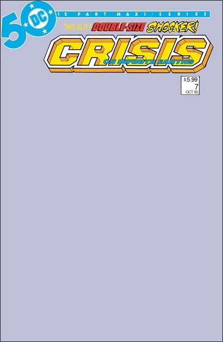 Crisis on Infinite Earths issue 7-E Facsimile Edition (2024) Blank Sketch Cover