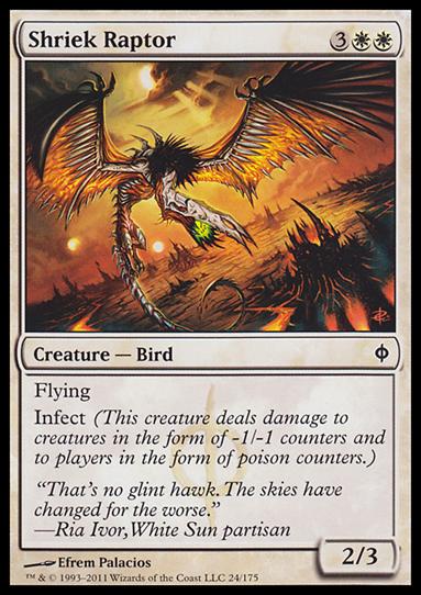 Magic the Gathering: New Phyrexia card 24 Shriek Raptor