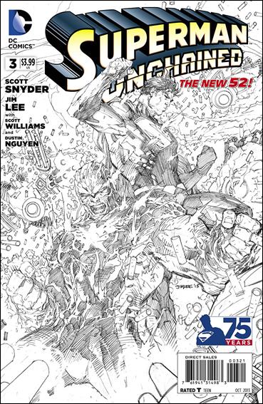 Superman Unchained issue 3-L Jim Lee 1:300 Sketch Cover
