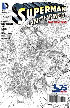 Superman Unchained issue 3-L Jim Lee 1:300 Sketch Cover