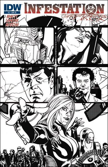 Infestation issue 2-C David Messina 1:25 Black and White Cover