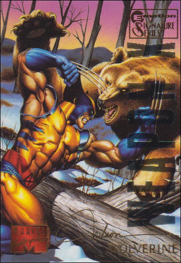 1995 Marvel Masterpieces (Multi-Foil E-Motion Parallel Base Set) card 113 Wolverine