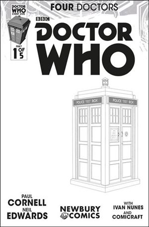 Doctor Who Event 2015: Four Doctors issue 1-P Newbury Comics Exclusive Sketch Cover