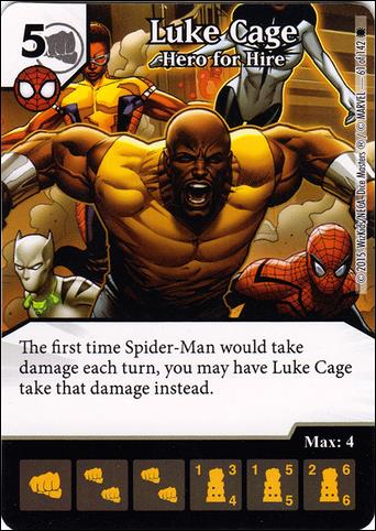 Marvel Dice Masters Amazing Spider-Man card 61 Luke Cage:: Hero for Hire