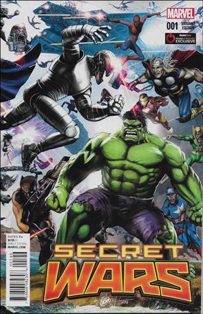 Secret Wars issue 1-TE Greg Horn GameStop Cover