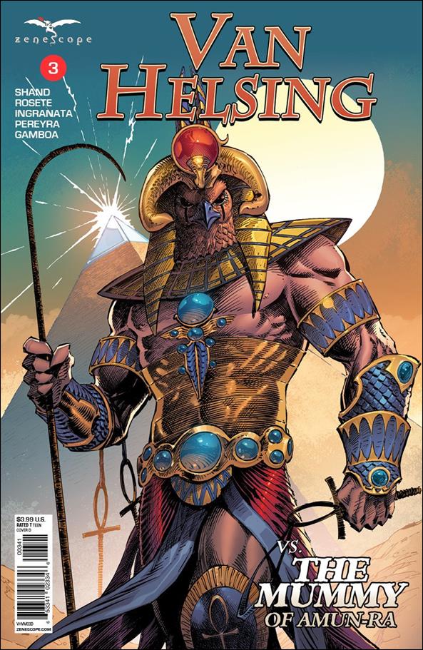 Van Helsing vs the Mummy of Amun-Ra issue 3-D Jason Metcalf Cover