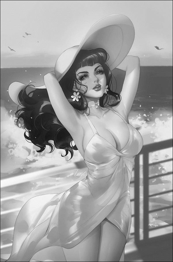 Bettie Page: The Curse of the Banshee issue 3-M Leirix Li 1:15 Black & White Virgin Cover
