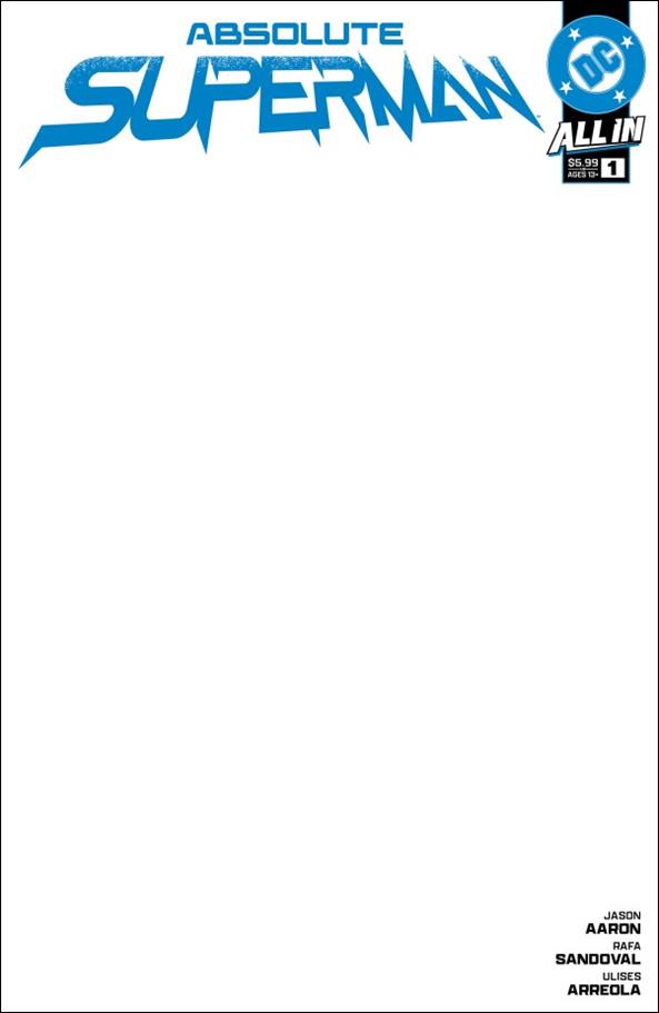 Absolute Superman issue 1-I Blank Sketch Cardstock Cover