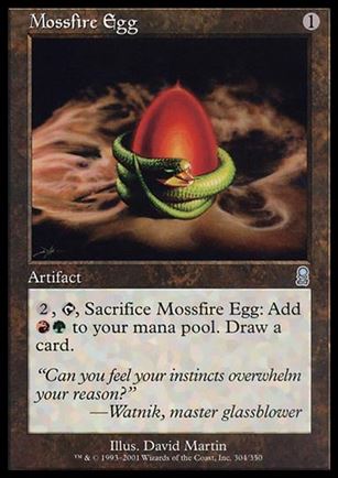 Magic the Gathering: Odyssey (Base Set) card 304 Mossfire Egg