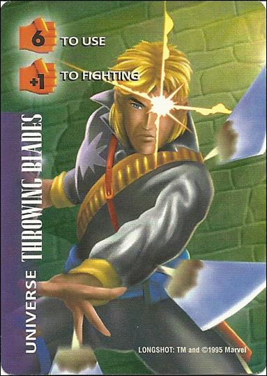 Marvel OverPower (Base Set) card nn244-B Throwing Blades - Power Surge Variant