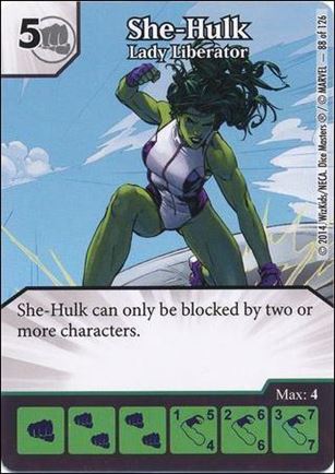 Marvel Dice Masters Uncanny X-Men  card 88 She-Hulk: Lady Liberator 