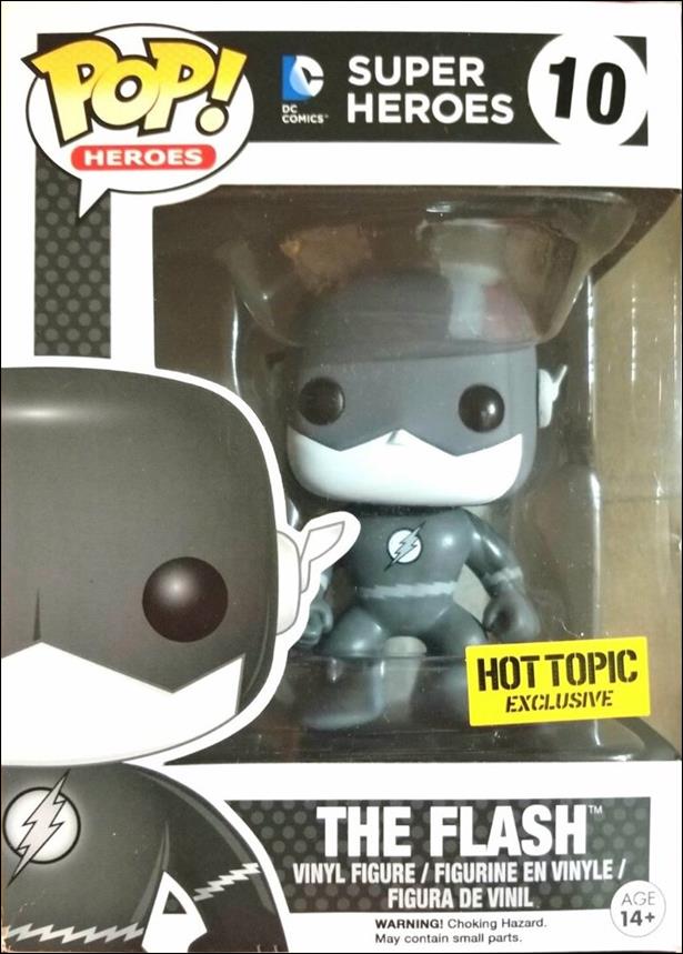 POP! Heroes figure 10-F The Flash (Black & White) Hot Topic Exlcusive