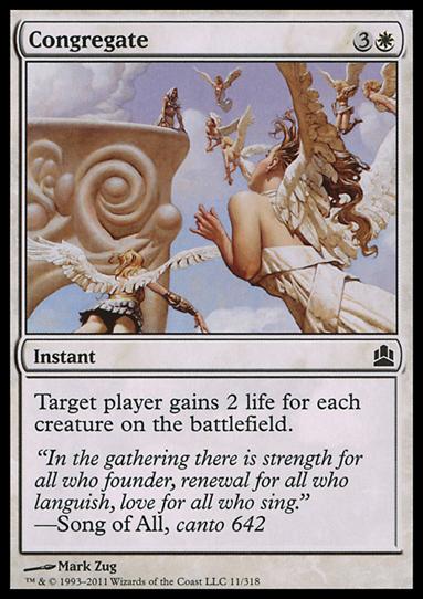 Magic the Gathering: Commander (Base Set) card 11 Congregate