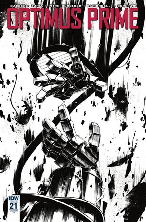 Optimus Prime issue 21-C Kei Zama 1:10 Black & White Cover