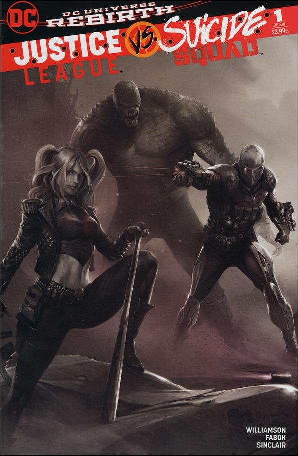 Justice League Vs Suicide Squad issue 1-O Francesco Mattina Shared Left Side B/W Cover