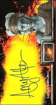 Star Wars: Revenge of the Sith Widevision (Autograph Subset) card 1 Amy Allen - Aayla Secura