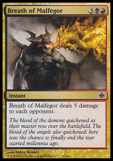 Magic The Gathering: Alara Reborn (Base Set) card 35 Breath of Malfegor