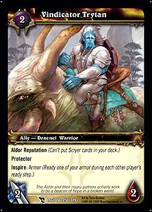 World of Warcraft: March of the Legion (Base Set) card 225 Vindicator Trytan