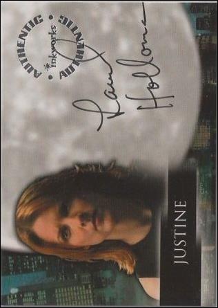Angel: Season Three (Autograph Subset) card A22 Laurel Holloman as Justine
