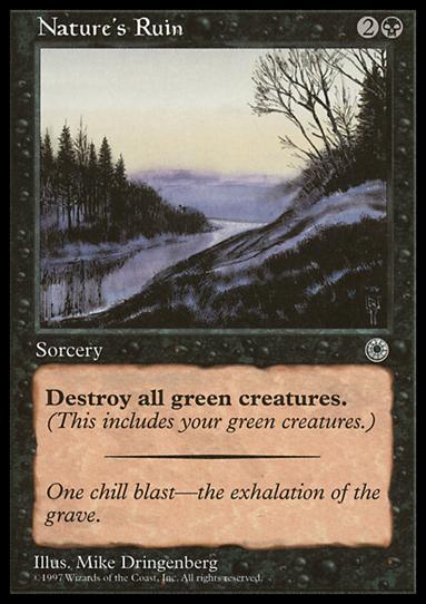 Magic the Gathering: Portal (Base Set) card 103 Nature's Ruin