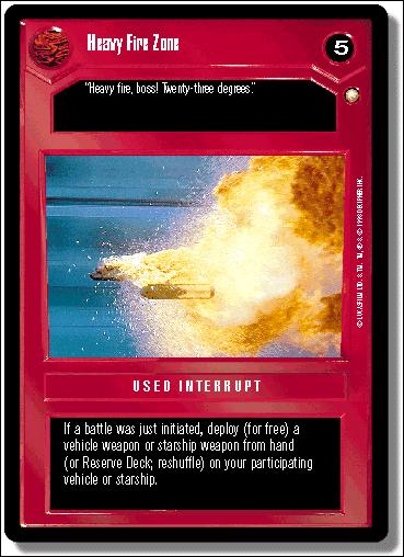 Star Wars: Special Edition Limited (Base Set) card 89 Heavy Fire Zone