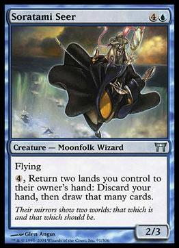 Magic the Gathering: Champions of Kamigawa (Base Set) card 91 Soratami Seer