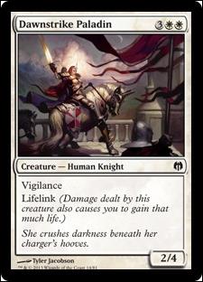 Magic the Gathering: Duel Decks: Heroes vs. Monsters (Base Set) card 14 Dawnstrike Paladin
