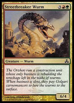 Magic the Gathering: Guildpact (Base Set) card 133 Streetbreaker Wurm