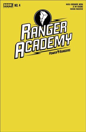 Ranger Academy issue 4-B Yellow Blank Sketch Cover