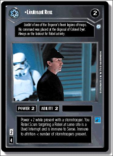 Star Wars: Endor Limited (Base Set) card 13 Lieutenant Renz